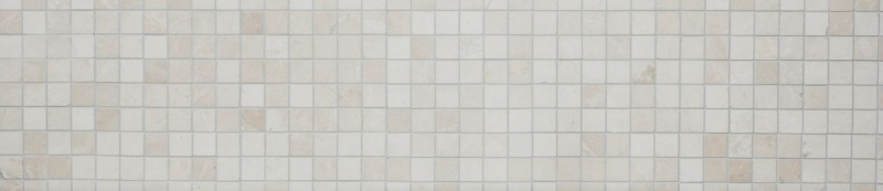 Marmor Mosaik Fliese Naturstein elfenbein creme hellbeige Fliesenspiegel Wandfliese Küche Bad - MOS36-0106
