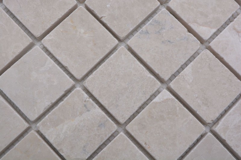 Piastrella di marmo a mosaico pietra naturale avorio crema chiaro beige piastrelle backsplash muro piastrelle cucina bagno - MOS36-0106