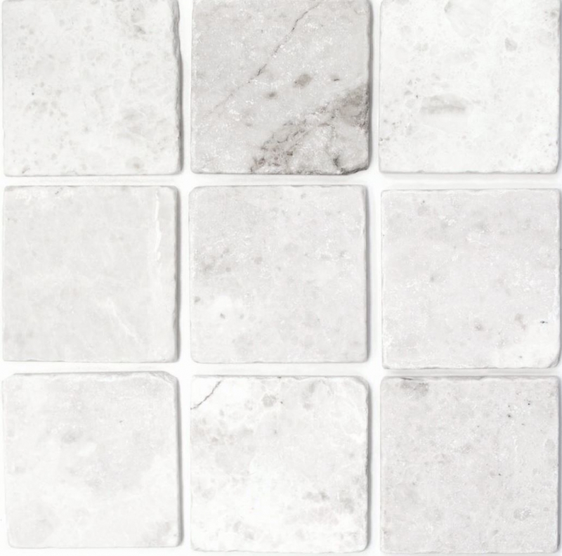 Tile marble natural stone Ibiza white cream gray natural stone tile antique look floor tile shower tray wall tile WC - MOSF-45-42010