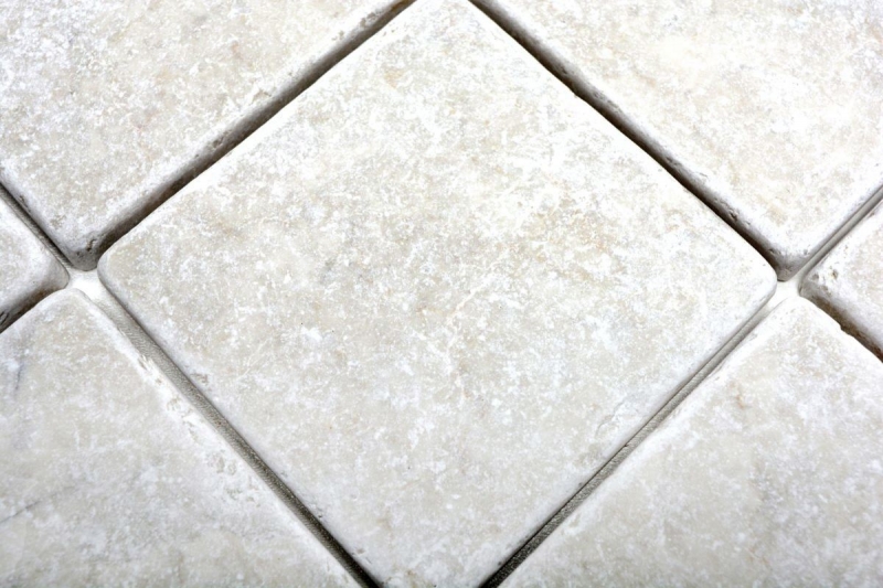 Piastrella marmo pietra naturale Ibiza bianco crema grigio piastrella pietra naturale aspetto antico piastrella pavimento piatto doccia piastrella parete WC - MOSF-45-42010