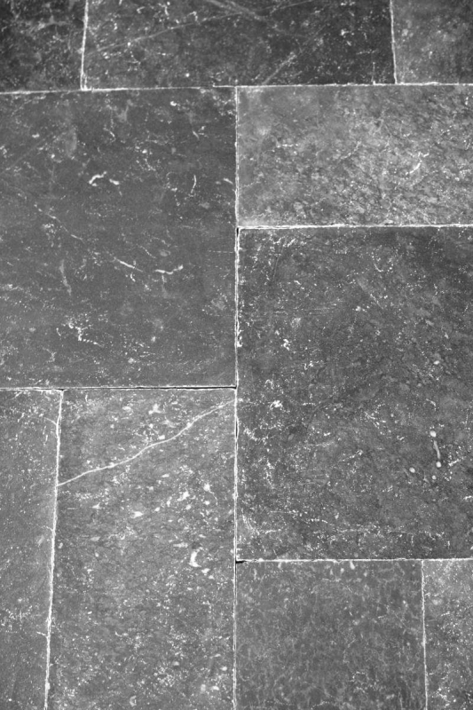 Tile Marble natural stone Nero black anthracite dark gray natural stone tile Roman bond antique look floor - MOSF-45-43000