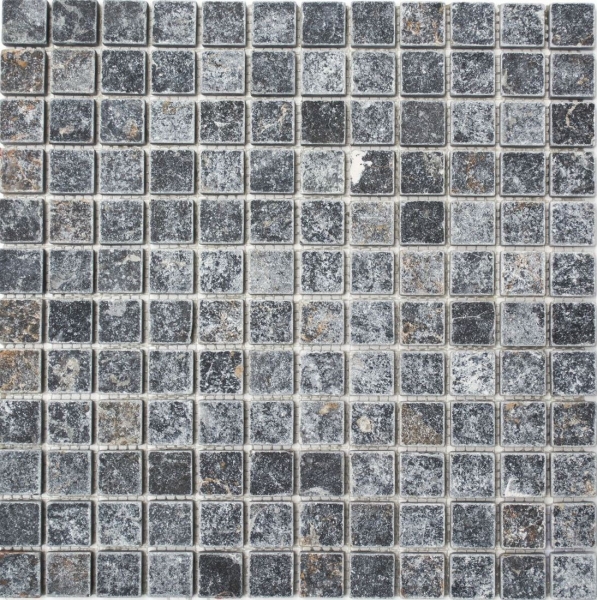 Piastrella di marmo in pietra naturale Nero nero antracite grigio scuro backsplash - MOS36-0306-A