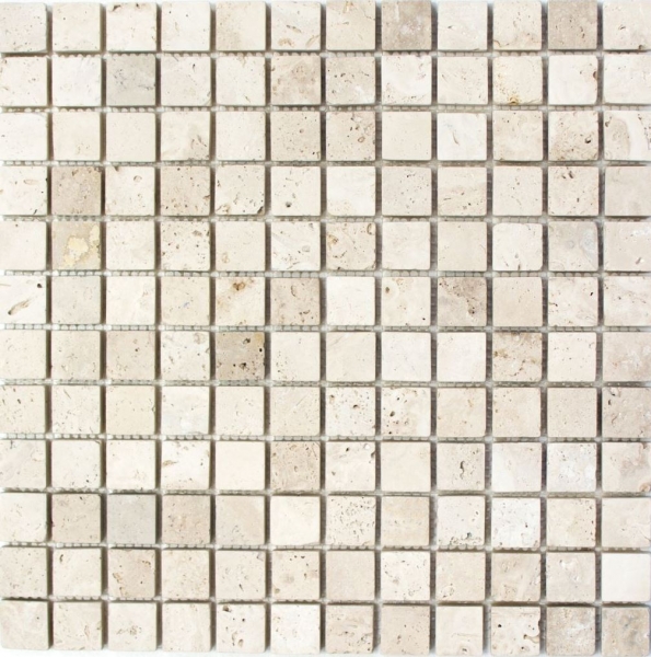 Mosaik Fliese Travertin Naturstein beige Chiaro Antique 43-46023_f 10 Fliesen 
