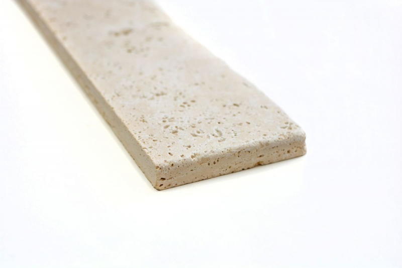 Zoccolo Travertino pietra naturale Chiaro beige crema zoccolo pietra naturale aspetto antico parete cucina pavimento sauna bagno camera da letto - MOSSock-46470