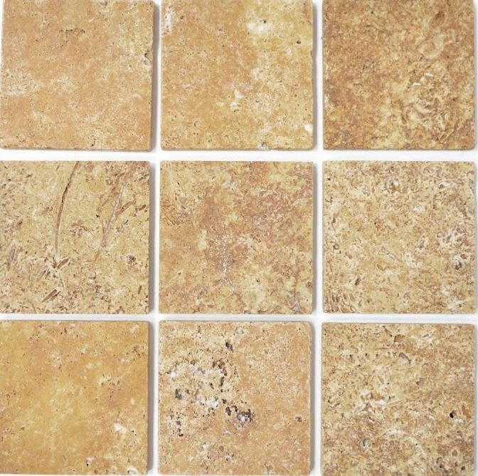Tile travertine natural stone yellow gold natural stone tile golden brown antique look shower base floor tile wall tile - MOSF-45-51010