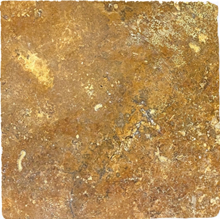 Piastrella di travertino pietra naturale giallo oro piastrella di pietra naturale marrone dorato aspetto antico pavimento piastrella cucina piastrella parete - MOSF-45-51030