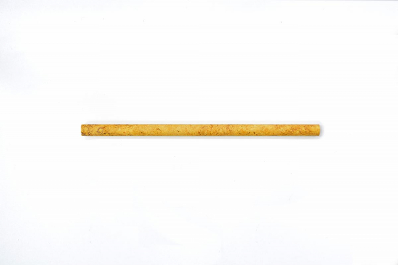 Borde bordure travertin pierre naturelle jaune or profilé pierre naturelle Pencil brun doré aspect antique mur cuisine salle de bain sauna - MOSPENC-51315