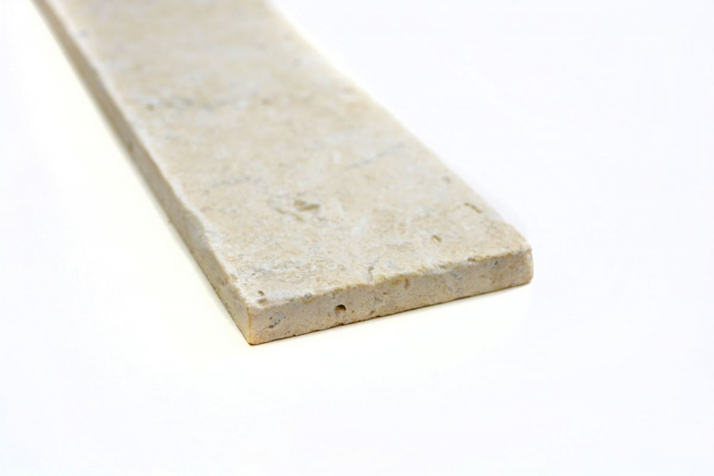 Zoccolo in pietra calcarea naturale Pietra calcarea bianca gialla beige zoccolo in pietra naturale spazzolato muro bagno pavimento cucina sauna - MOSSock-48470