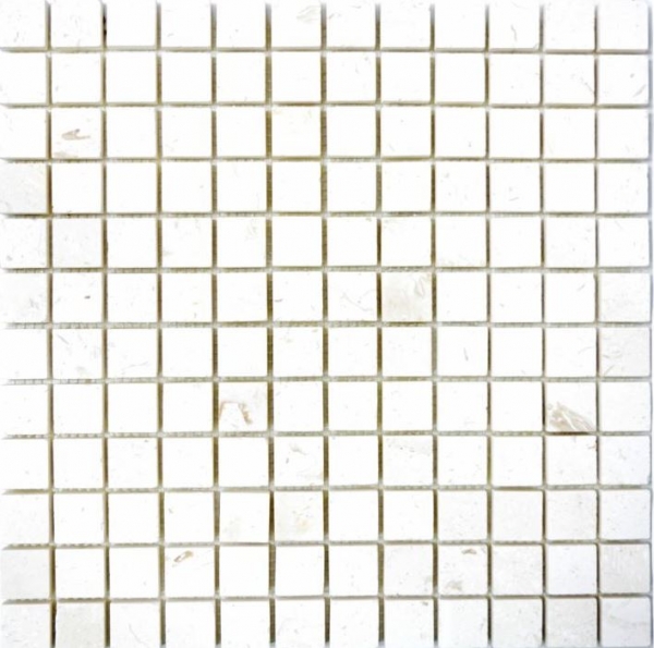 Pierre calcaire Mosaïque pierre naturelle sol mur blanc jaune blanc Limestone honed dosseret cuisine carrelage mur salle de bain - MOS29-59023
