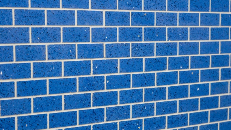 Carreaux de mosaïque Quartz Composite Pierre artificielle Brick Artificial bleu MOS46-ASMB5