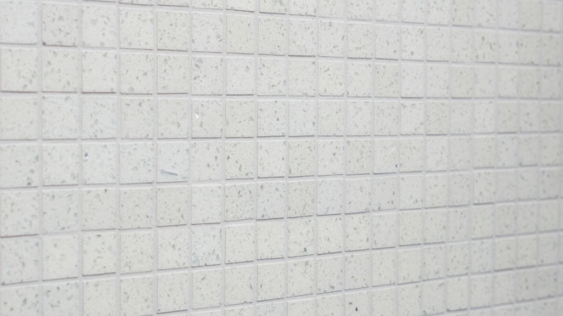 Mosaic tiles quartz composite artificial stone Artificial white MOS46-ASM21