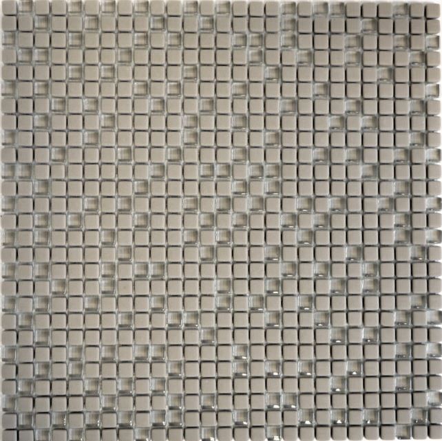 Hand-painted mosaic tile ECO Recycling GLAS Enamel cream matt glass MOS140-03C_m