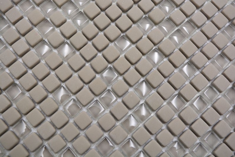 Mosaico di vetro Rivestimento sostenibile Riciclaggio Smalto crema opaco MOS140-03C