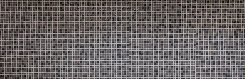Mosaico di vetro Rivestimento sostenibile Piastrella Recycling Smalto grigio-marrone opaco MOS140-05G