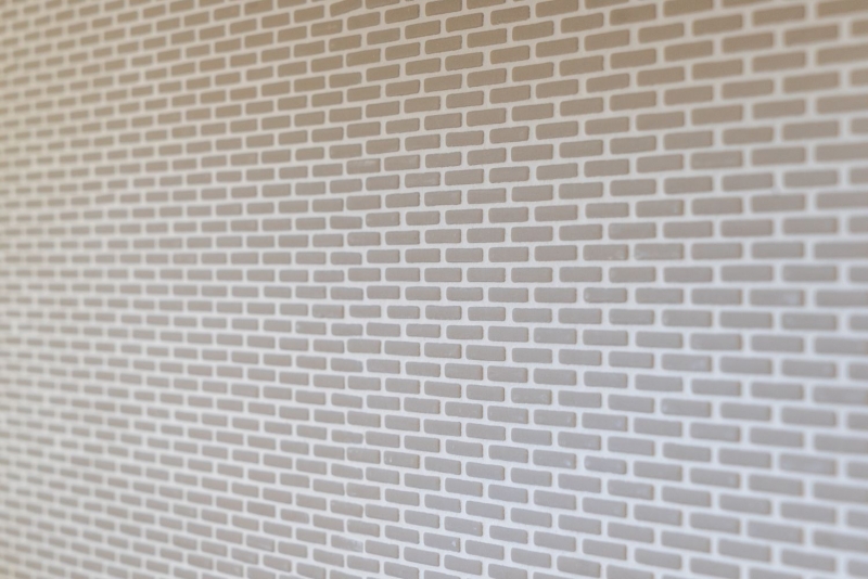 Glasmosaik Nachhaltiger Wandbelag Fliesenspiegel Recycling Brick Enamel cream matt MOS140-B23C