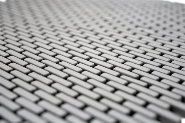 Hand-painted mosaic tile ECO Recycling GLAS Brick Enamel gray-brown matt MOS140-B25G_m