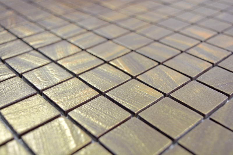 Piastrella di mosaico campione a mano ECO Recycling GLAS ECO satin gold MOS360-05_m