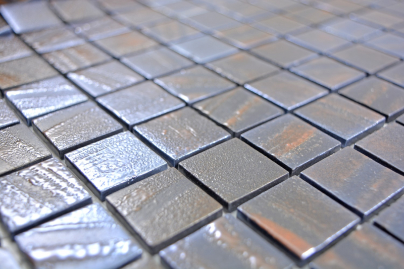 Mosaico di vetro Rivestimento sostenibile Riciclaggio di ossido di bronzo MOS360-07