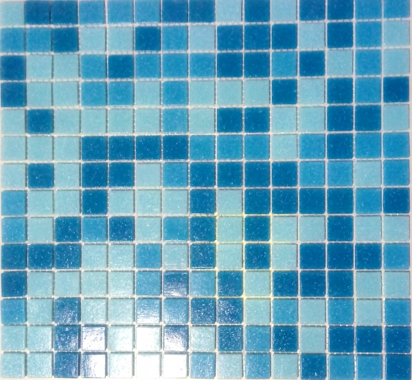 Glasmosaik hellblau/blau Bad WC Küche Wand Fliesenspiegel WB52-0402 1 Matte 