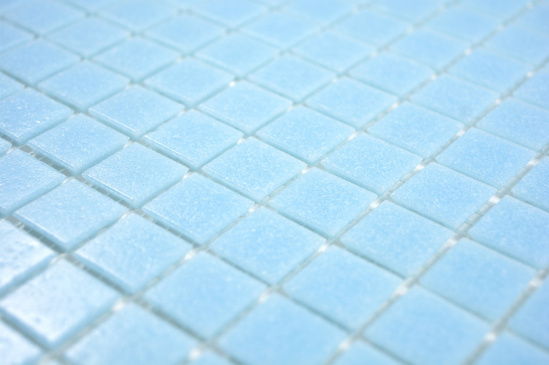Carreau mosaïque verre bleu clair Carreaux muraux Carreaux de salle de bain Dos de douche Miroir MOS200-A11-N_f | 10 Tapis de mosaïque