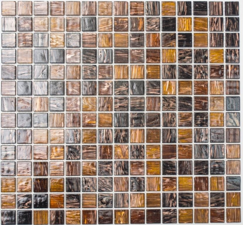 Mosaik Glas Goldstar braun Wandverblender Sauna Boden WC54-1306_f10 Matten 