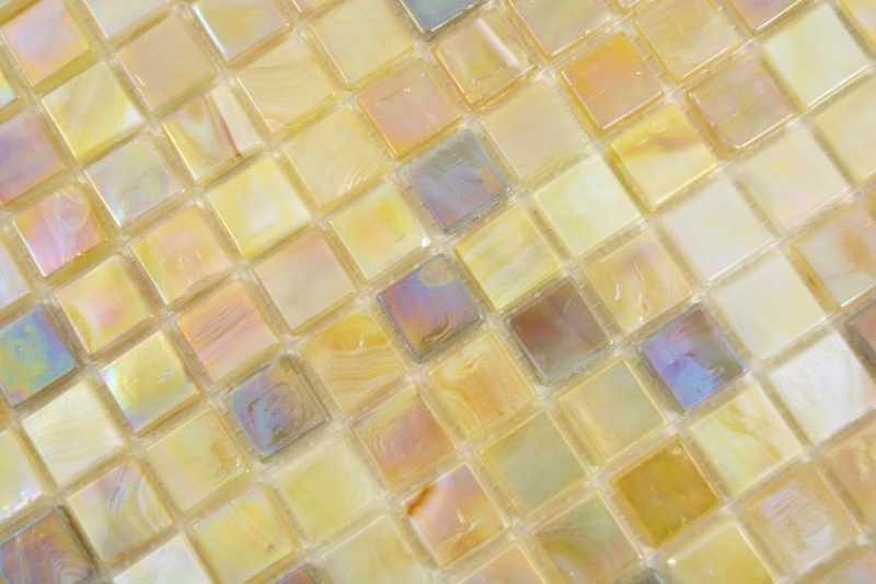 Glass mosaic mosaic tiles beige brown iridescent sand wall kitchen splashback MOS58-1204