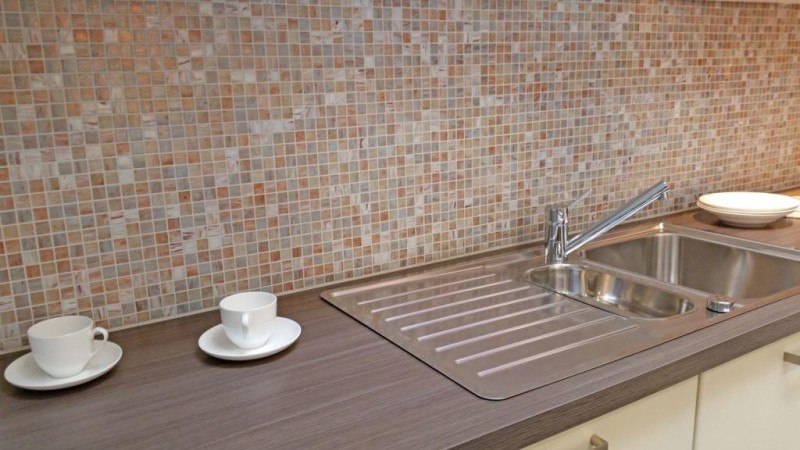 Glass mosaic mosaic tiles beige gray copper wall tiles bathroom tile shower splashback tile mirror MOS54-0104