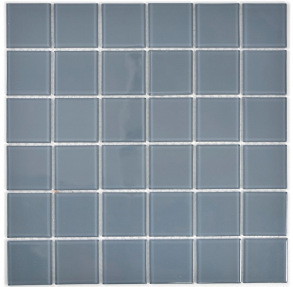 Motif manuel Carreau de mosaïque de verre translucide Crystal gris SALLE DE BAINS WC CUISINE MUR MOS69-0202_m