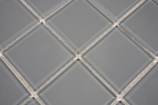 Mosaikfliese Transluzent grau Stäbchen Glasmosaik Crystal grau BAD WC Küche WAND 