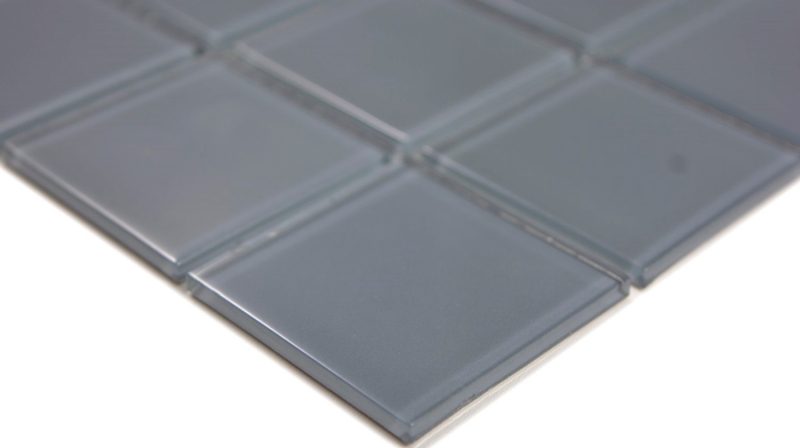 Mosaikfliese Glasmosaik grau anthrazit BAD WC Küche WANDMosaikmatte MOS69-0202