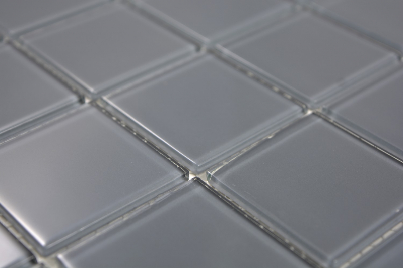 Mosaikfliese Glasmosaik grau anthrazit BAD WC Küche WANDMosaikmatte MOS69-0202