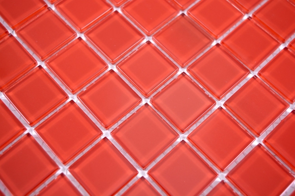 Mosaic tile Translucent glass mosaic Crystal red BATH WC Kitchen WALL MOS63-0902_f | 10 mosaic mats