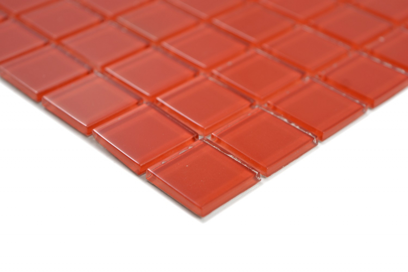 Mosaic tile Translucent glass mosaic Crystal red BATH WC Kitchen WALL MOS63-0902_f | 10 mosaic mats