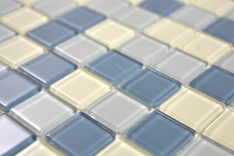 Mosaic tiles glass mosaic white silver metallic gray swimming pool mosaic pool mosaic MOS63-0122