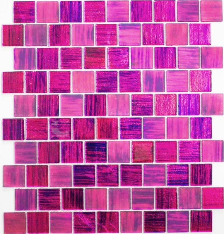 Piastrella di mosaico Mosaico di vetro Cristallo smerigliato vetro rosa chiaro opaco smerigliato MOS68-CF47