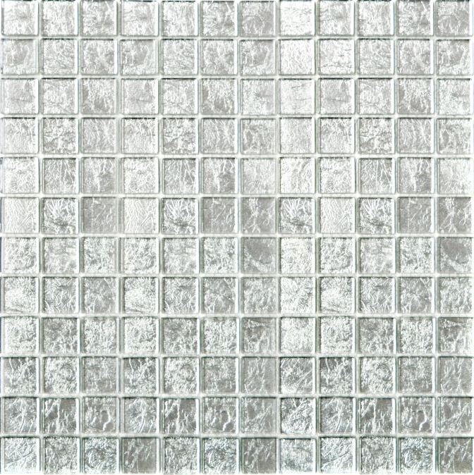Glasmosaik silber Mosaikfliese Struktur BAD WC Küche WAND MOS68-4SB11