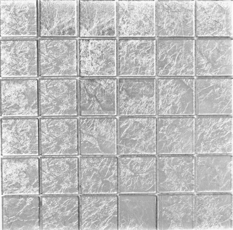 Glasmosaik silber Mosaikfliese Fliesenspiegel Struktur BAD WC Küche WAND MOS68-4SB21