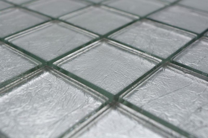 Mosaico di vetro argento mosaico texture piastrelle backsplash cucina parete MOS123-8SB26