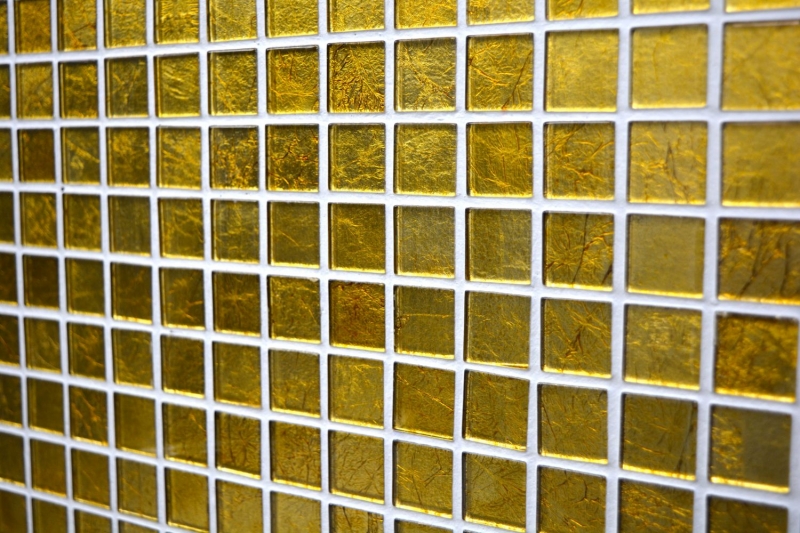 Mosaico di vetro piastrelle di mosaico oro Piastrelle strutturate backsplash Cucina parete doccia MOS120-0742