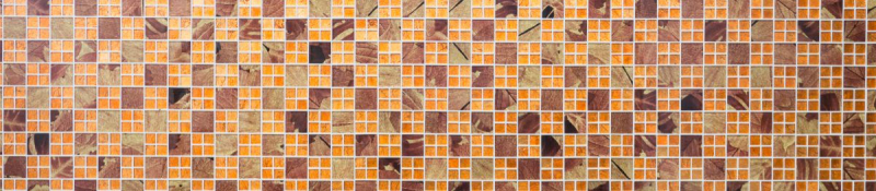 Handmuster Mosaikfliese Transluzent Kombination Glasmosaik Crystal Sunrise orange MOS88-8SRO_m