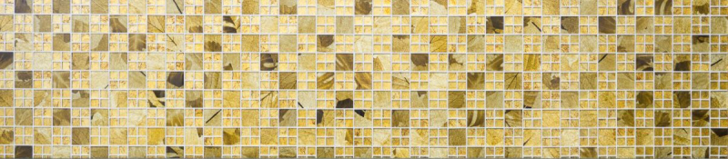 Pannello posteriore a mosaico Mosaico di vetro combinato traslucido Crystal Desert gold MOS88-8DSG_f