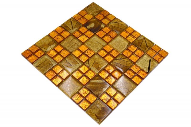 Mosaico di vetro oro piastrelle Desert tile backsplash cucina doccia muro MOS88-8DSG