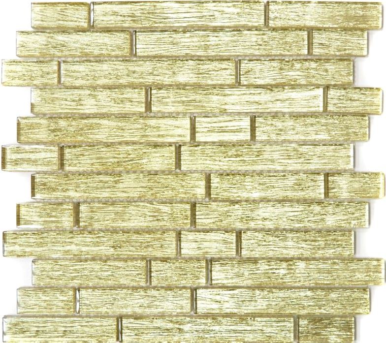 Glass mosaic gold mosaic tile composite chic backsplash kitchen shower wall MOS86-8CGO