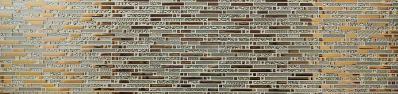 Hand-painted mosaic tile Translucent composite glass mosaic Crystal EP gold glass MOS86-0107_m