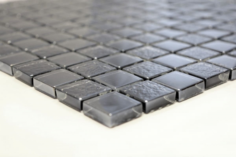 Lustre luxury deluxe glass mosaic mosaic tiles Crystal graphite black MOS88-8LU89
