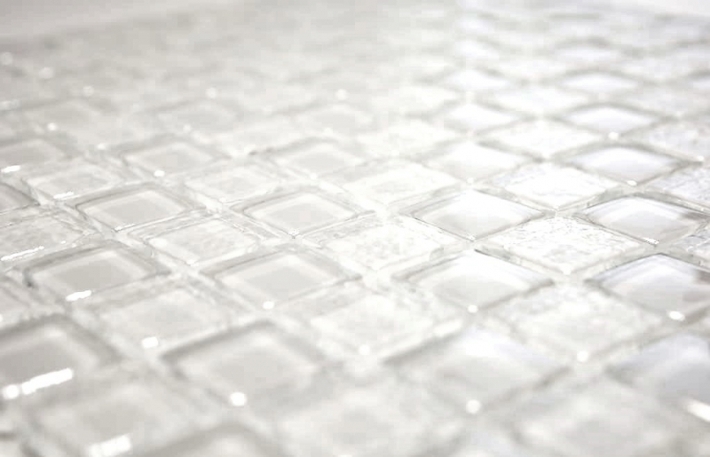 Mosaic tile Translucent white Glass mosaic Crystal chandelier white MOS88-8LU90_f | 10 mosaic mats