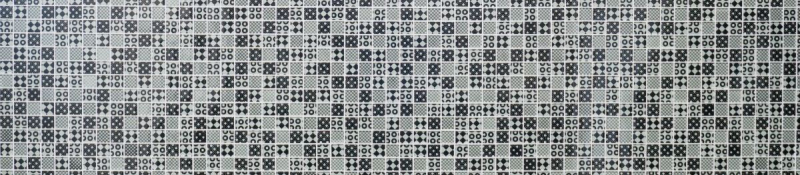 Retro Vintage Mosaikfliese Transluzent weiß Glasmosaik Crystal Optik schwarz MOS88-8OP5_f | 10 Mosaikmatten