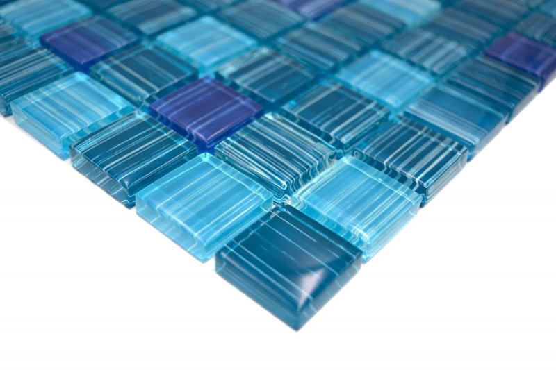 Piastrella di vetro a mosaico Style Ocean blue turquoise kitchen splashback MOS74-0409