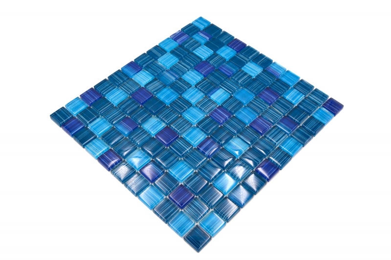 Mosaïque de verre Carreau de mosaïque Style Ocean bleu turquoise Dos de cuisine MOS74-0409