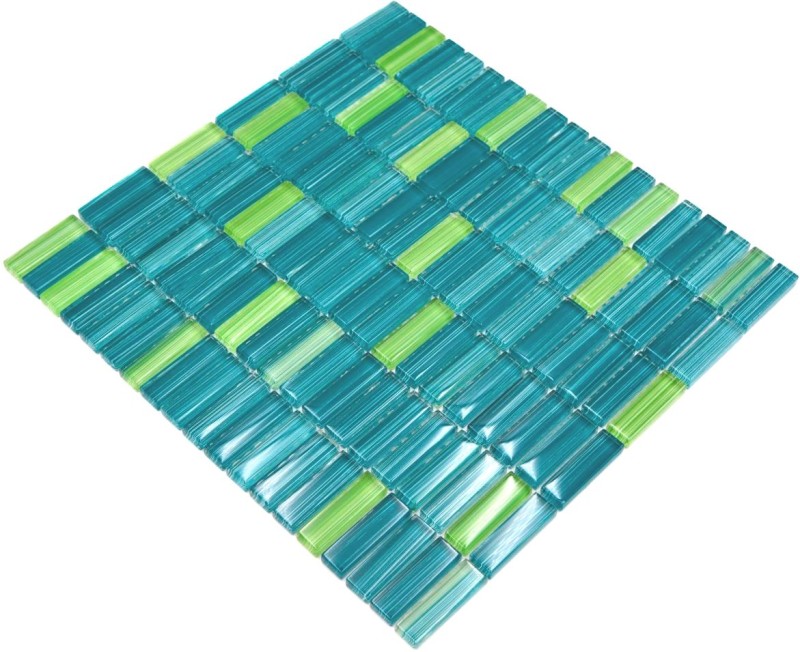 Glass mosaic mosaic tile Style rods bottles green turquoise kiwi kitchen splashback MOS77-0508